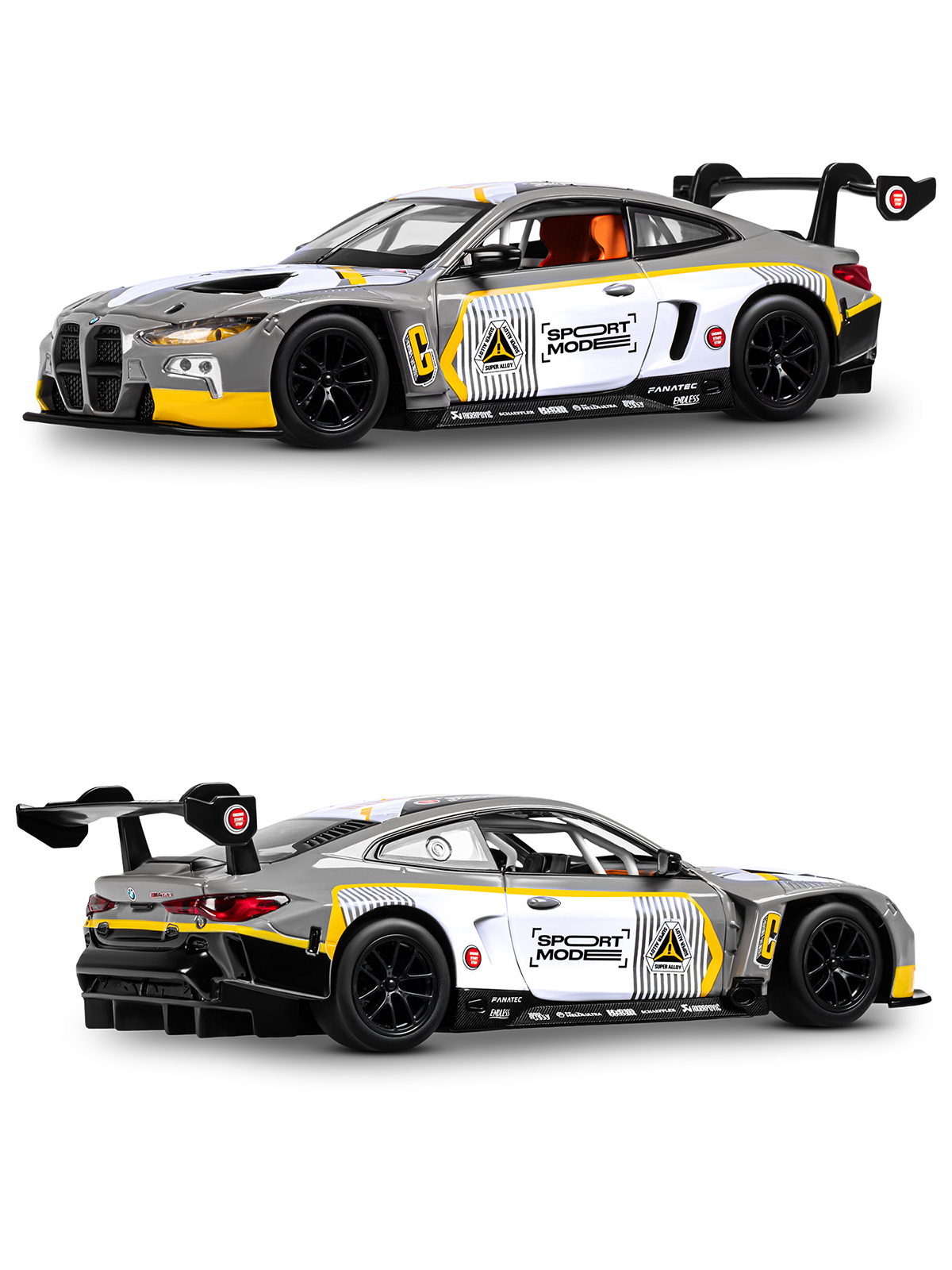 Автомобиль АВТОпанорама BMW M4 GT3 1:24 JB1251650 - фото 8