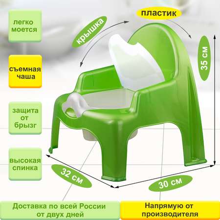 Горшок детский elfplast стульчик салатовый