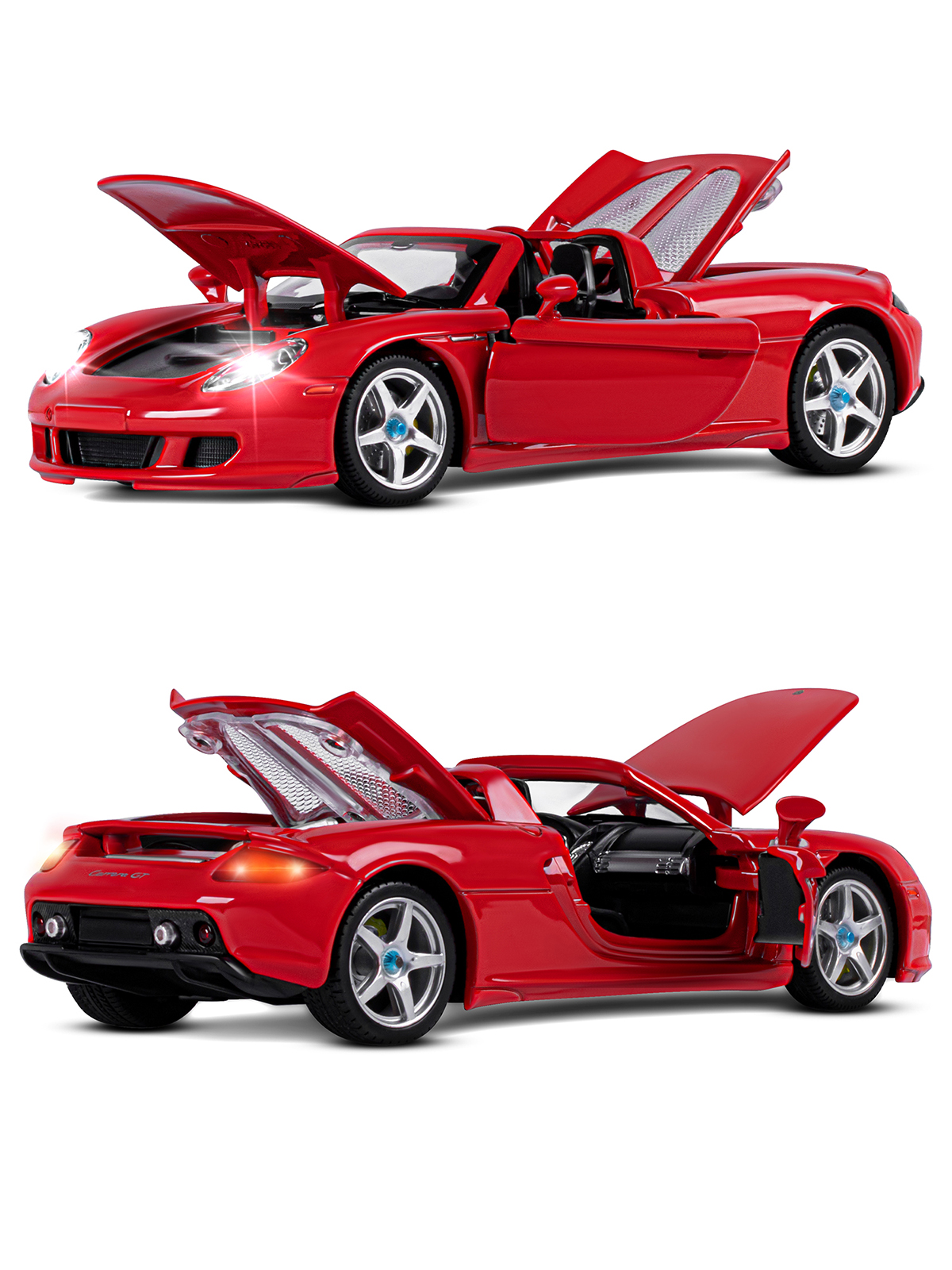 Автомобиль АВТОпанорама Porsche Carrera GT 1:24 JB1200220 - фото 12