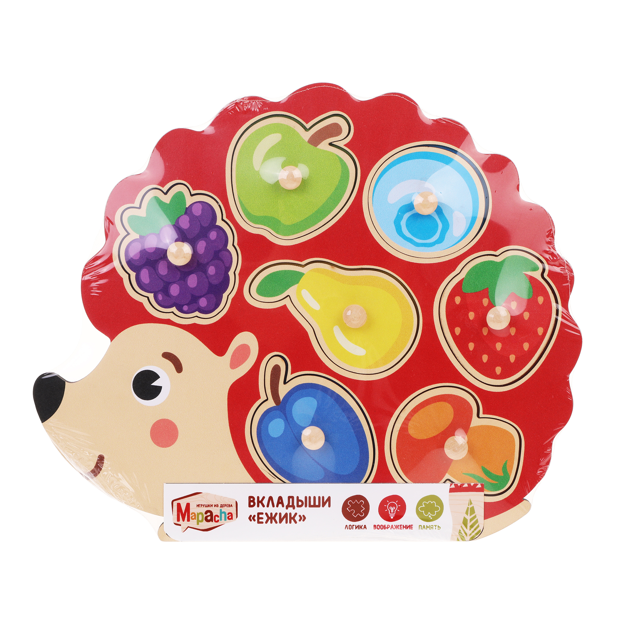 Игрушка Mapacha рамка-вкладыш Ежик Монтессори - фото 7