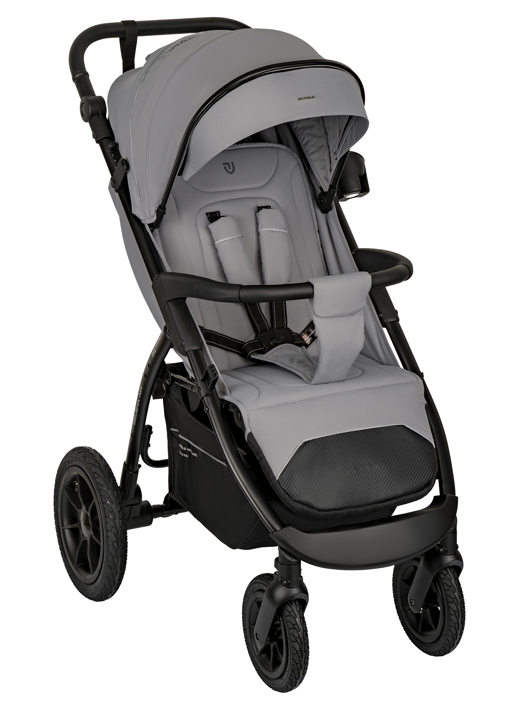Коляска прогулочная JOVOLA SELENA Air 2025 с сумкой серый - фото 15