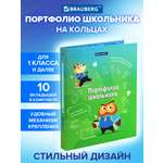 Папка для портфолио Brauberg школьника А4 на кольцах