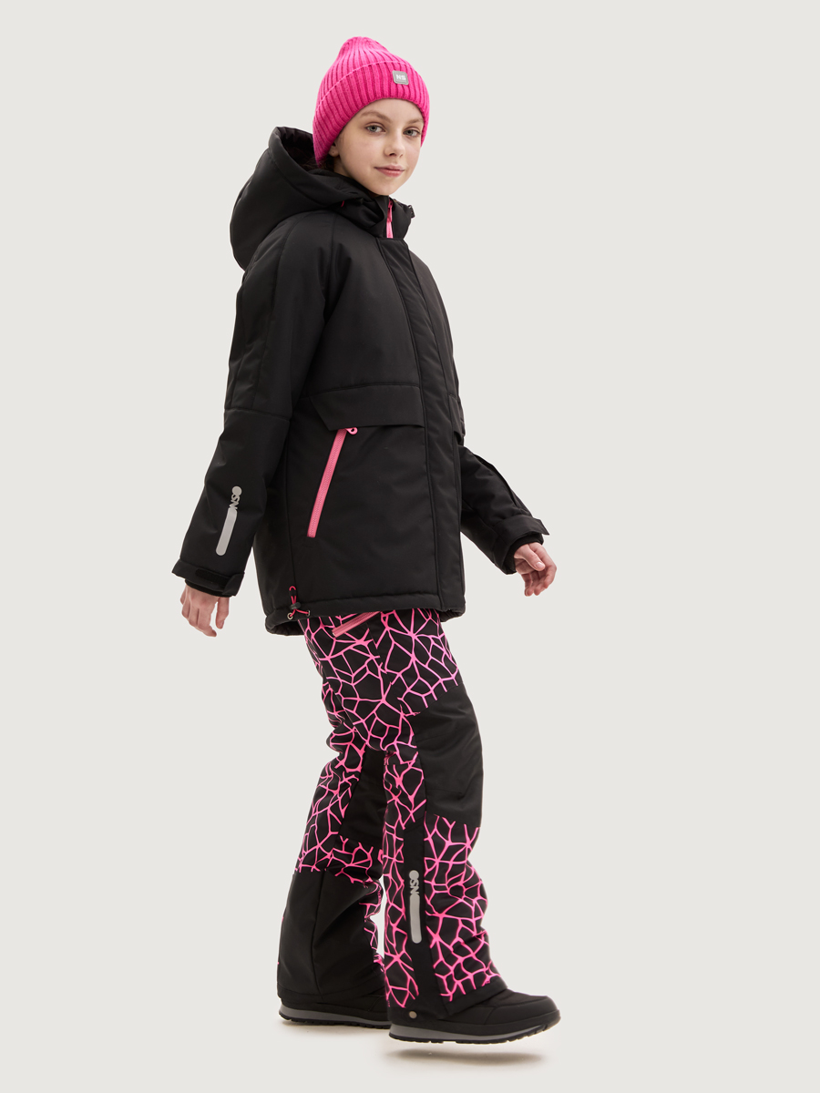 Куртка и полукомбинезон NIKASTYLE 7з3225 черный/фуксия - фото 4