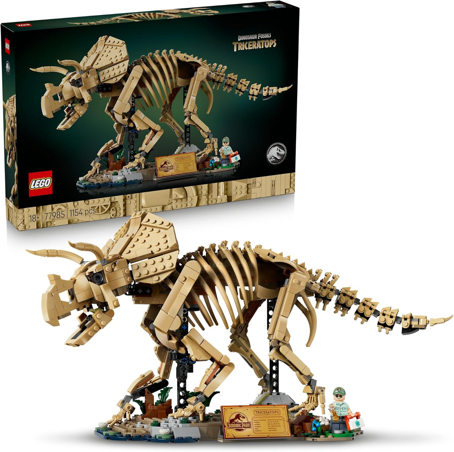 Конструктор LEGO Jurassic World Скелет Трицератопса 1154 дет. - фото 1