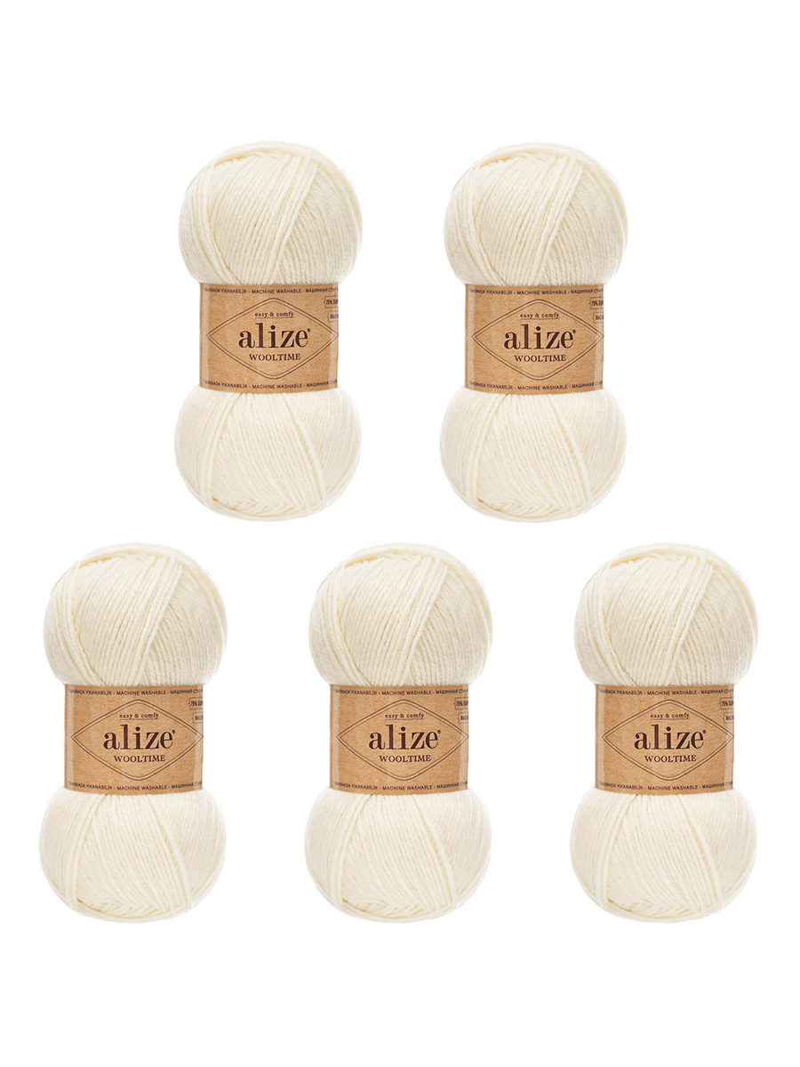 Пряжа полушерстяная Alize 100г 200м 5шт - фото 5