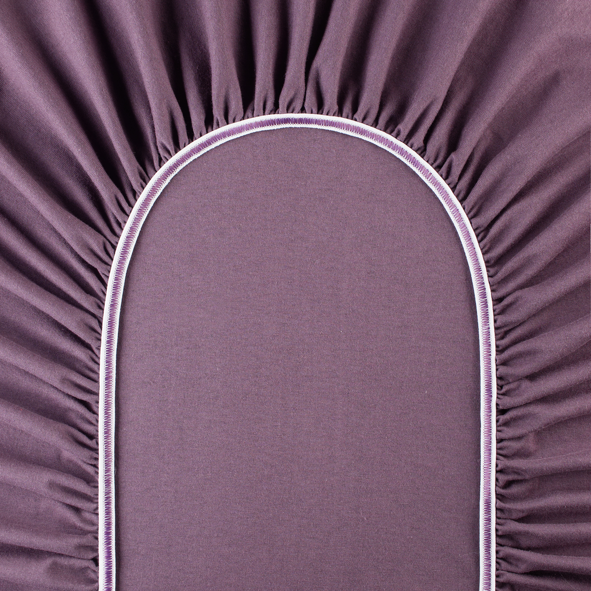 Простыня Mrs.Stretch Mr.Jersy Баклажан 160 x 200 см на резинке - фото 4