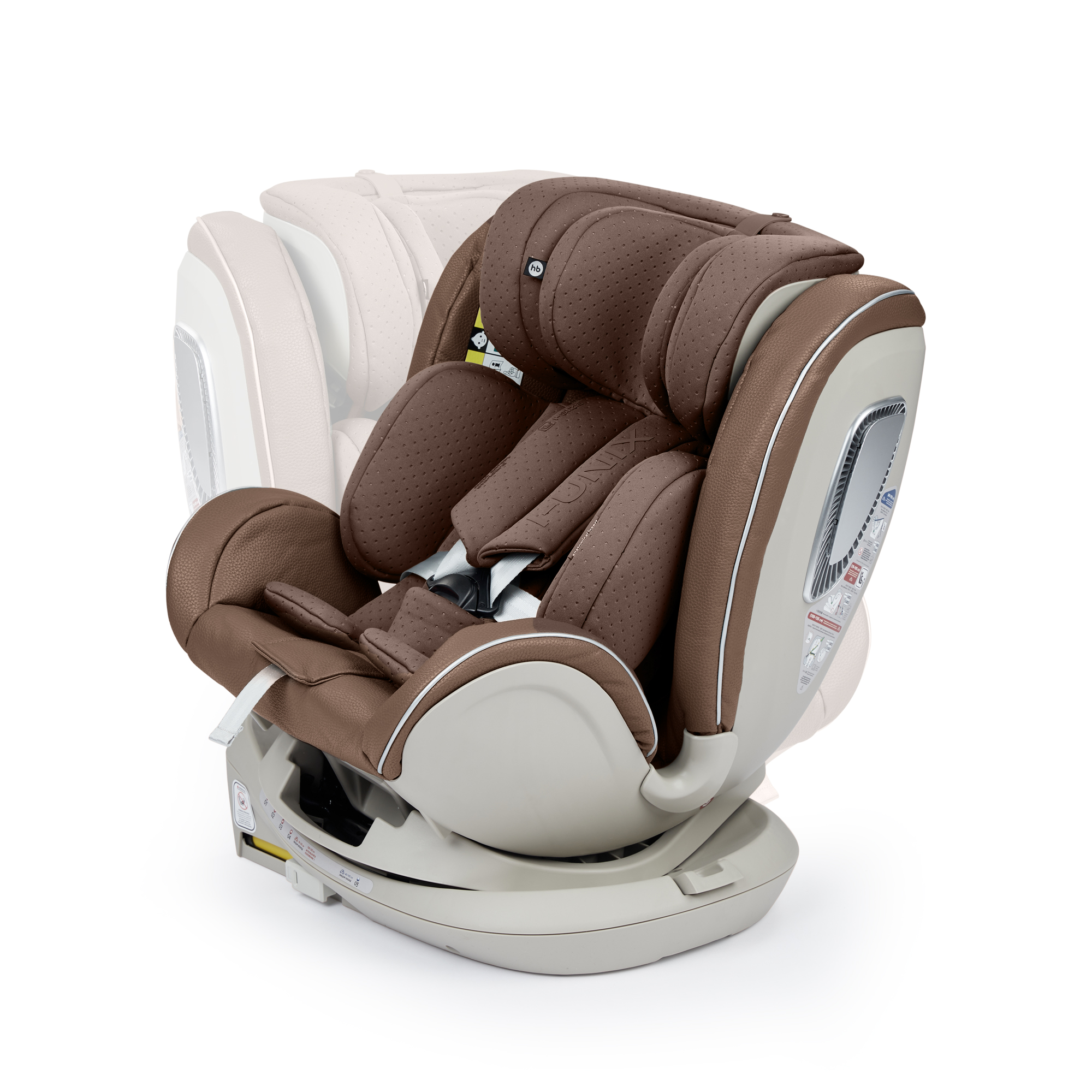 Автокресло Happy Baby I-Unix Isofix 0+/1/2/3 (0-36 кг) коричневый - фото 13