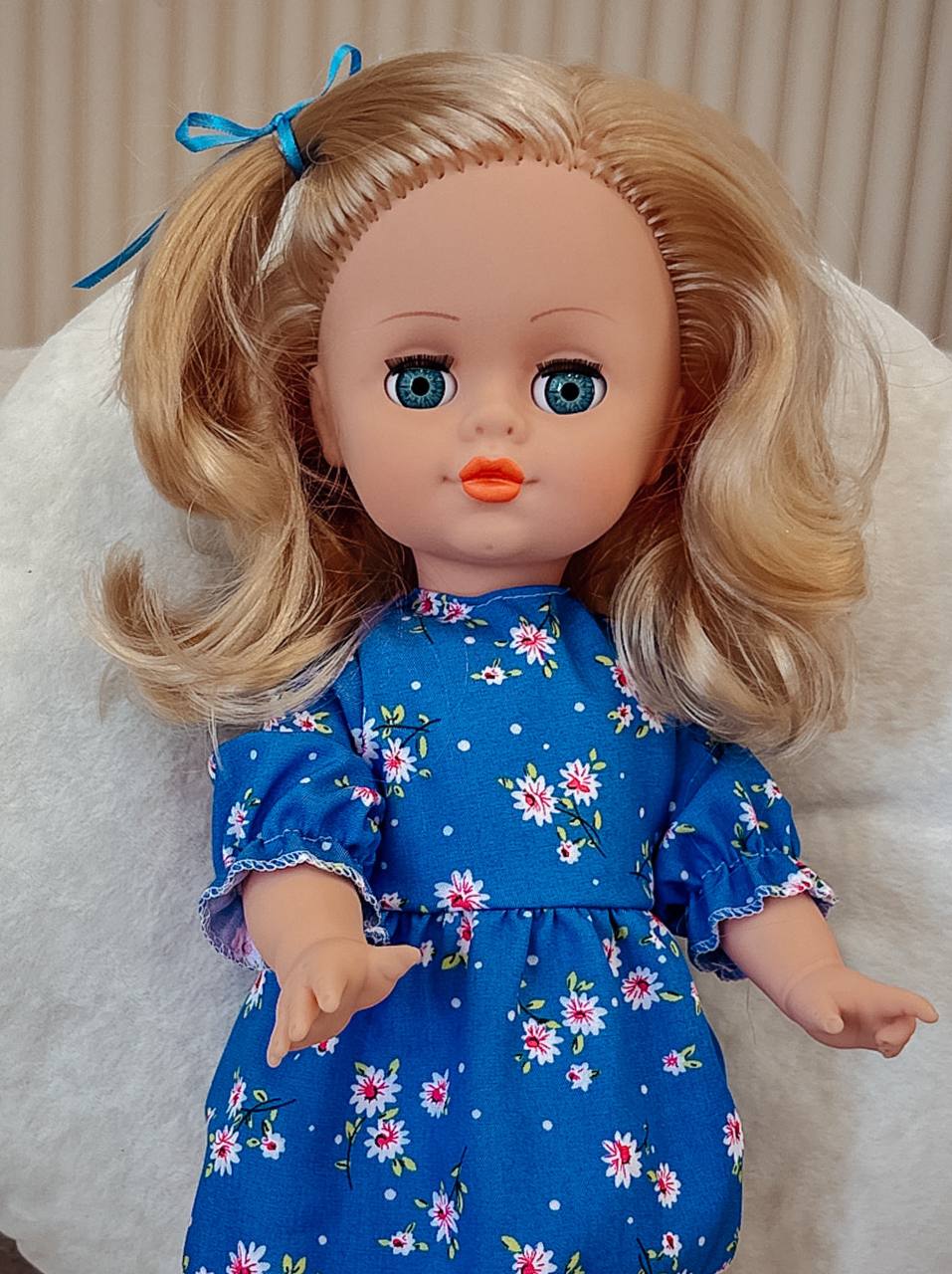 Кукла классическая СТРАНА КУКОЛ большая говорящая в платье высота 40 см 23-06.3 - фото 11