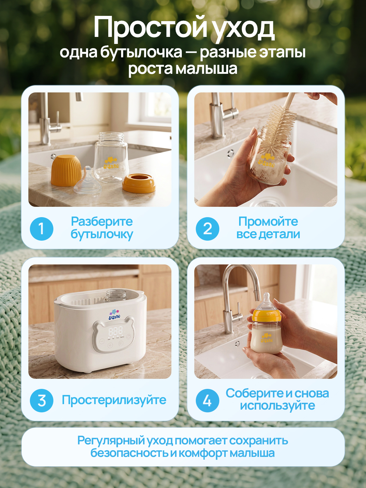 Бутылочка SISBRO 180 мл - фото 6