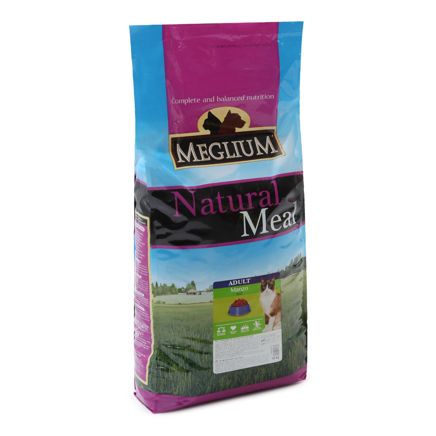 Корм сухой для кошек Meglium Adult 15кг говядина - фото 1