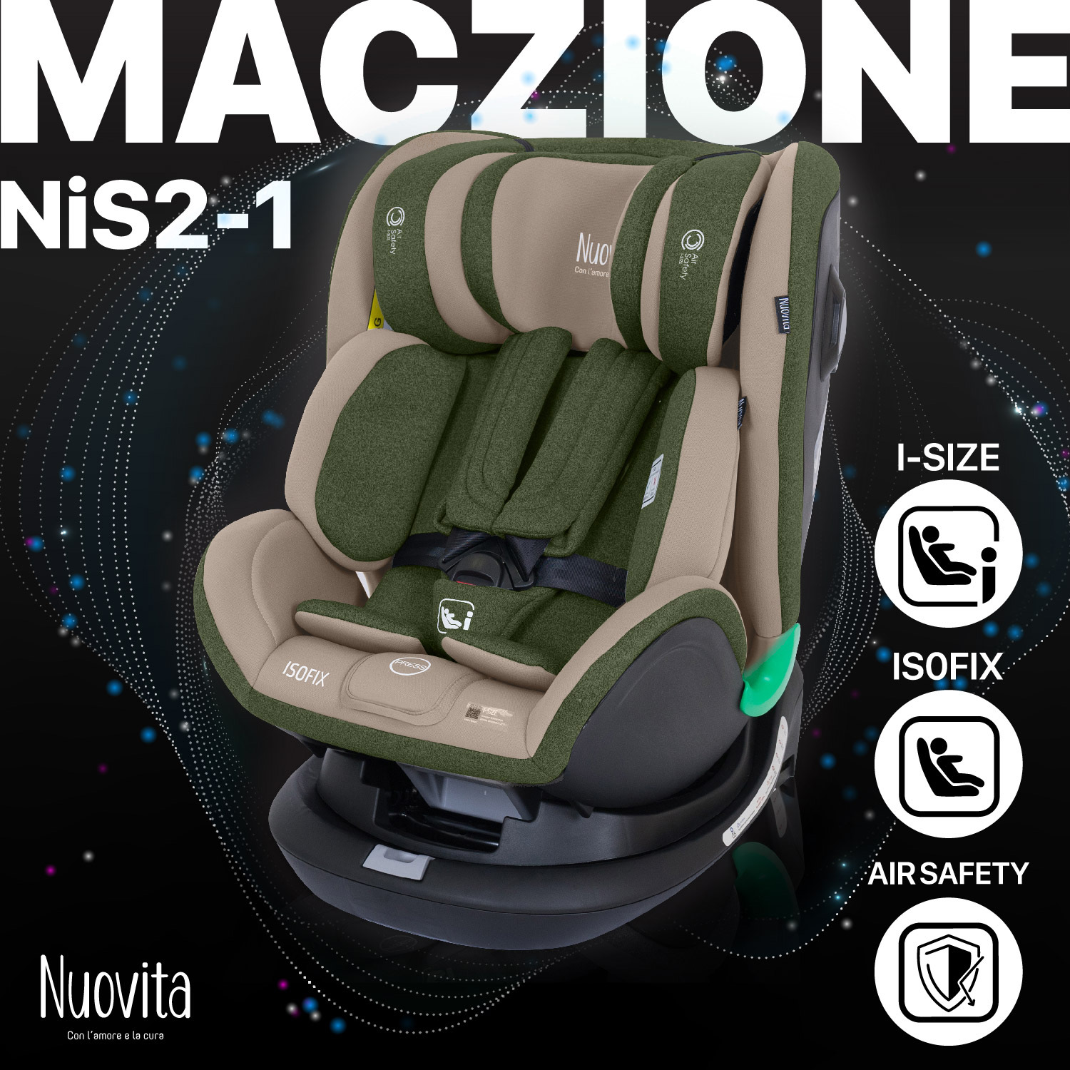 Автокресло Nuovita Isofix 0+/1/2/3 (0-36 кг) бежевый - фото 2