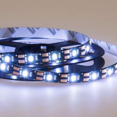 Светодиодная лента LAMPER белая USB с клеевым основанием для подсветки телевизора и компьютера 1 метр