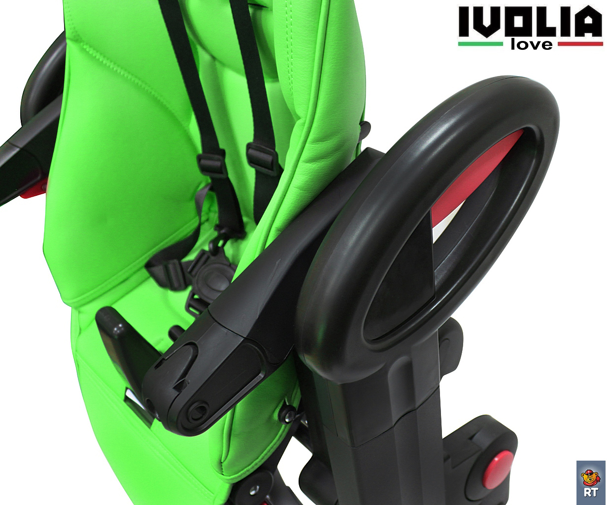 Стульчик для кормления Ivolia LOVE 02 4 колеса green трансформер - фото 16