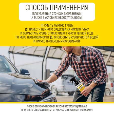 Шампунь полироль WALNUT для автомобиля Горячий воск 500 мл