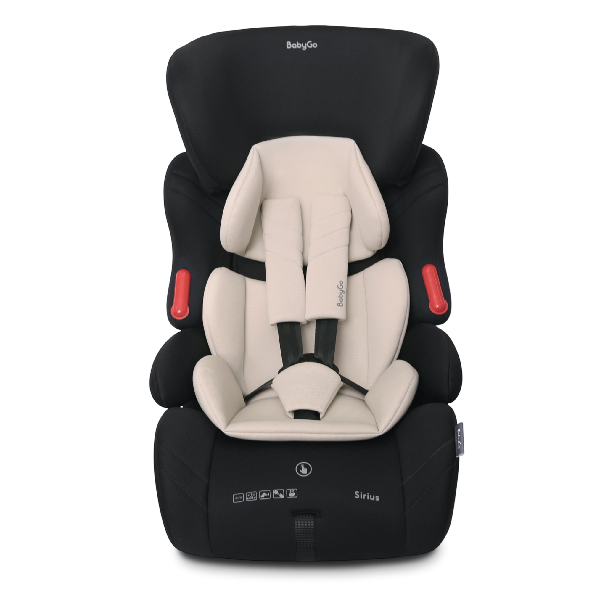 Автокресло BabyGo Sirius New 1/2/3 (9-36 кг) бежевый - фото 1