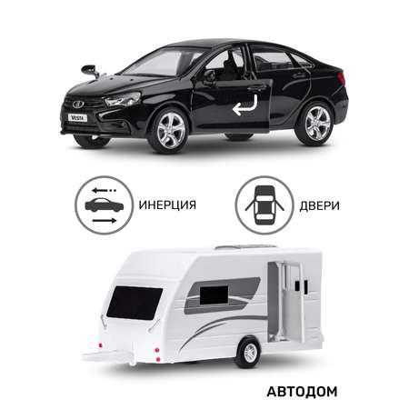 Автомобиль АВТОпанорама LADA Vesta 1:43 черный