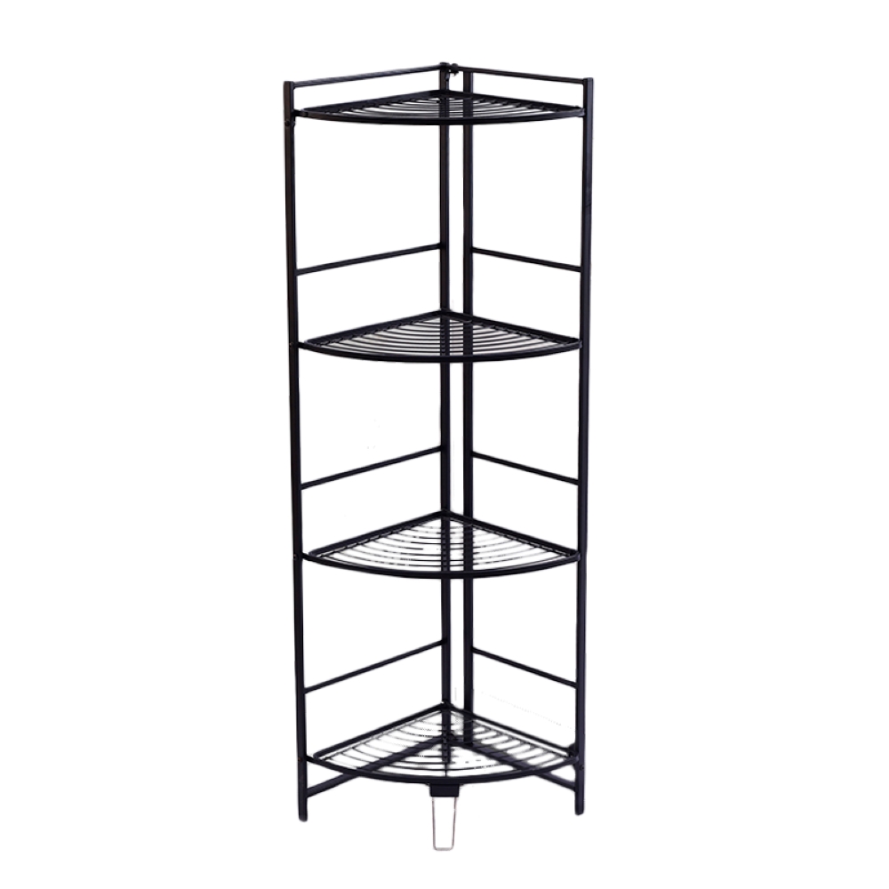 Этажерка Zenfort 4-ярусная угловая AE-3551A4 черный матовый - фото 1