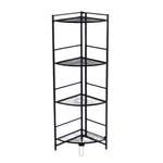 Этажерка Zenfort 4-ярусная угловая AE-3551A4 черный матовый