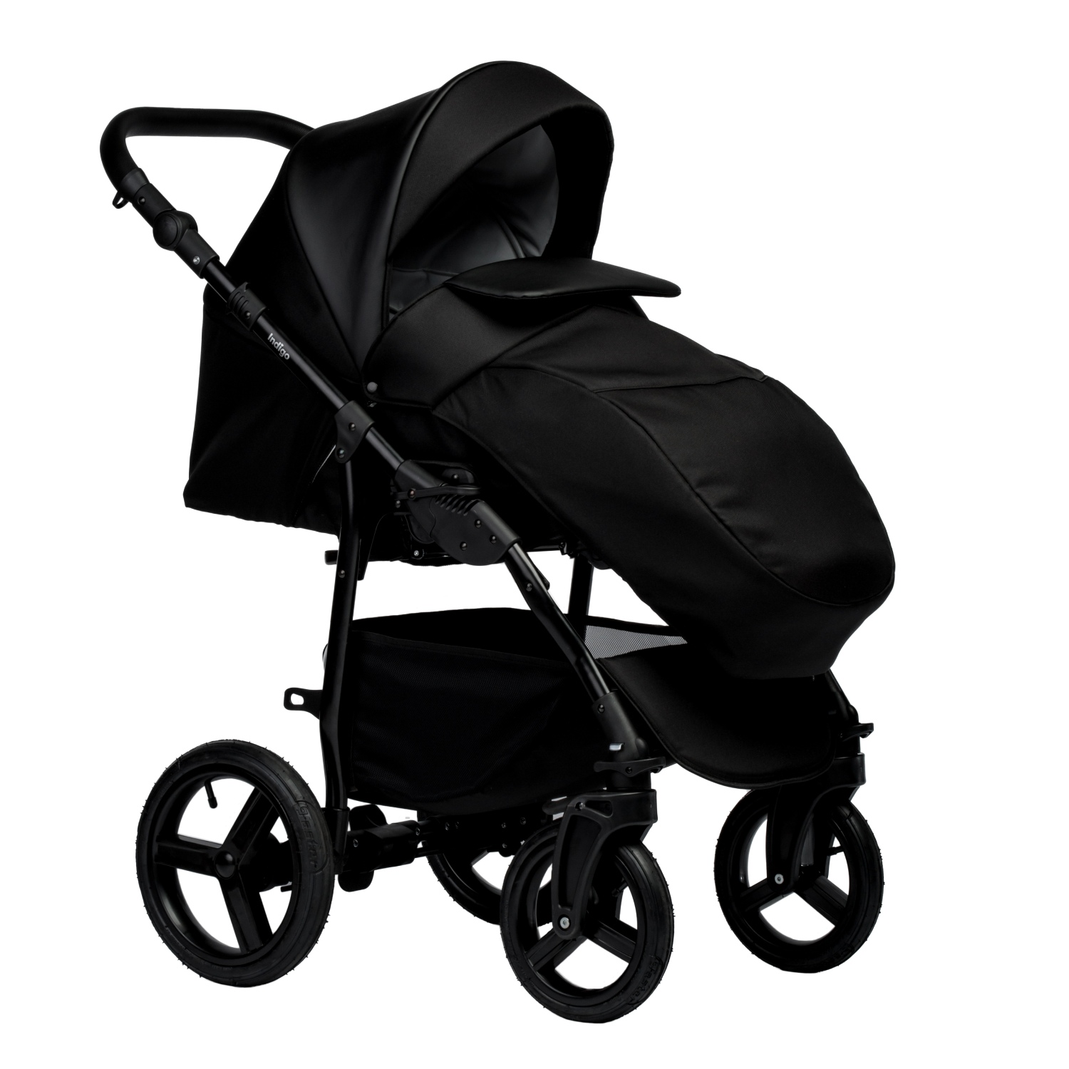Коляска 2в1 Indigo Impulse Eco Ie 08 черный - фото 4