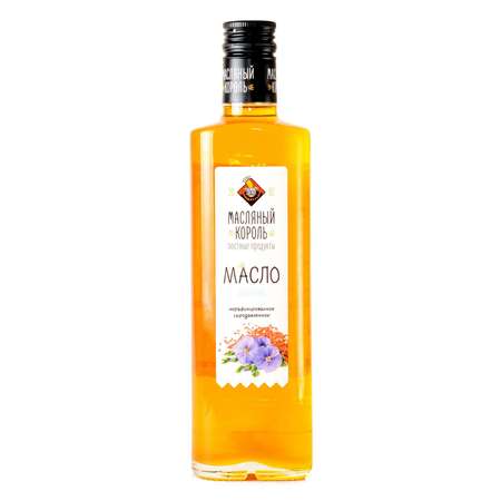 Масло Масляный король нерафинированное льняное 350мл