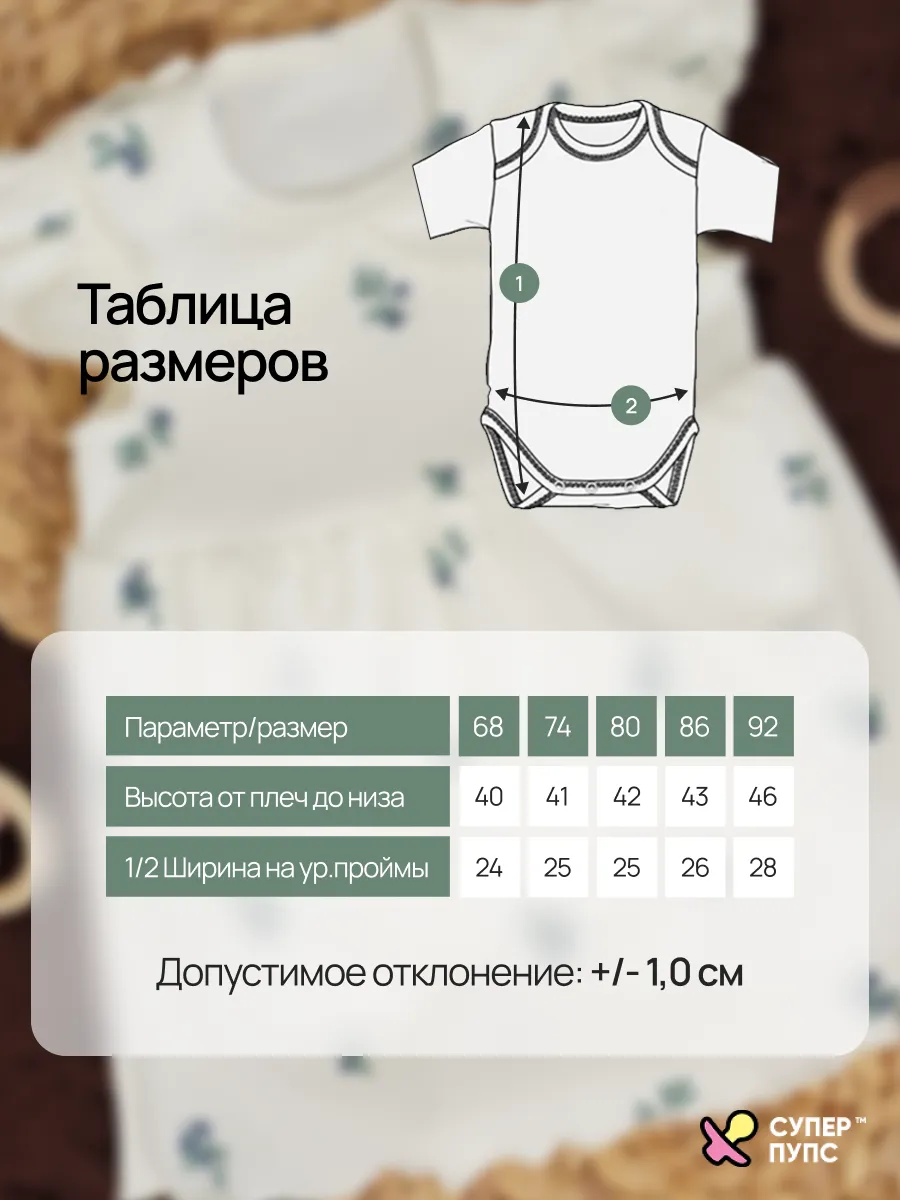 Боди-платье Супер Пупс бд/платье/2крыл/оливка - фото 11