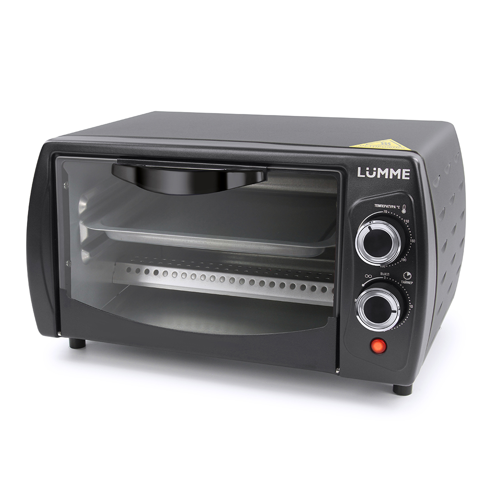 Мини-печь LUMME LU-1705 гриль 10л черный жемчуг - фото 1