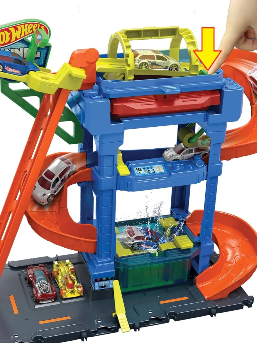 Автомойка Hot Wheels с туннелем и крутыми виражами HTN80 - фото 5