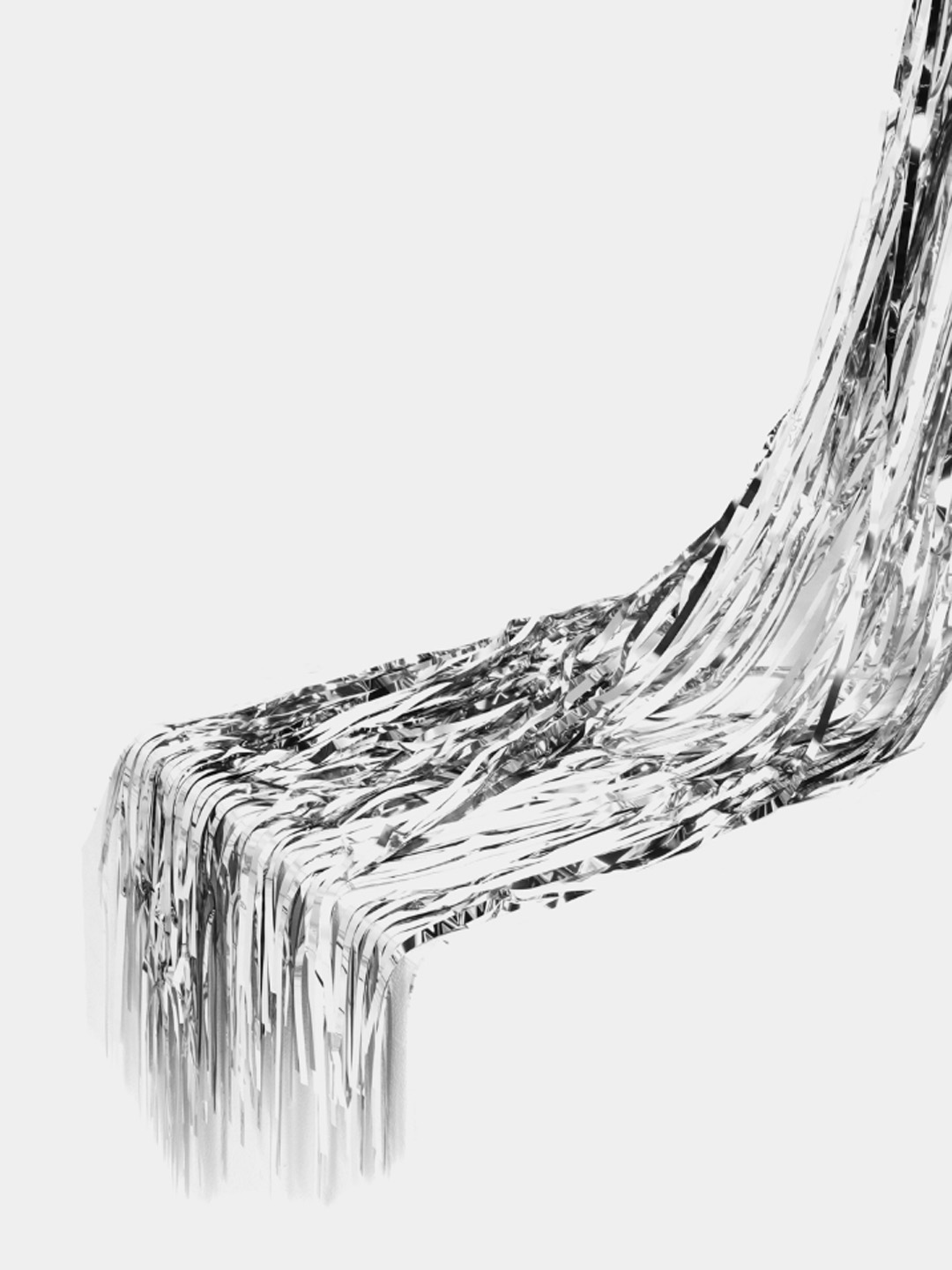 Дождик для фотозоны ZHIYU MENG серебристый 2х1м 4 штуки - фото 4