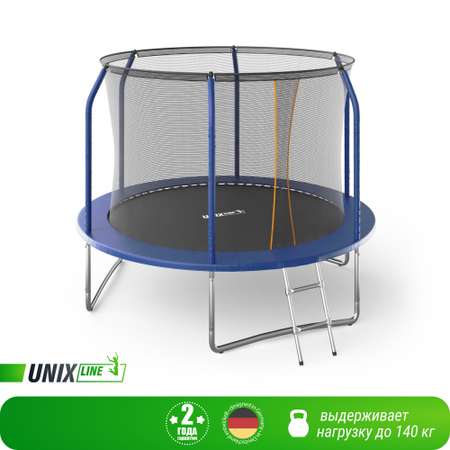 Батут каркасный supreme basic UNIX line 8 ft Blue общий диаметр 244 см до 140 кг прыжковой зоны 190 см