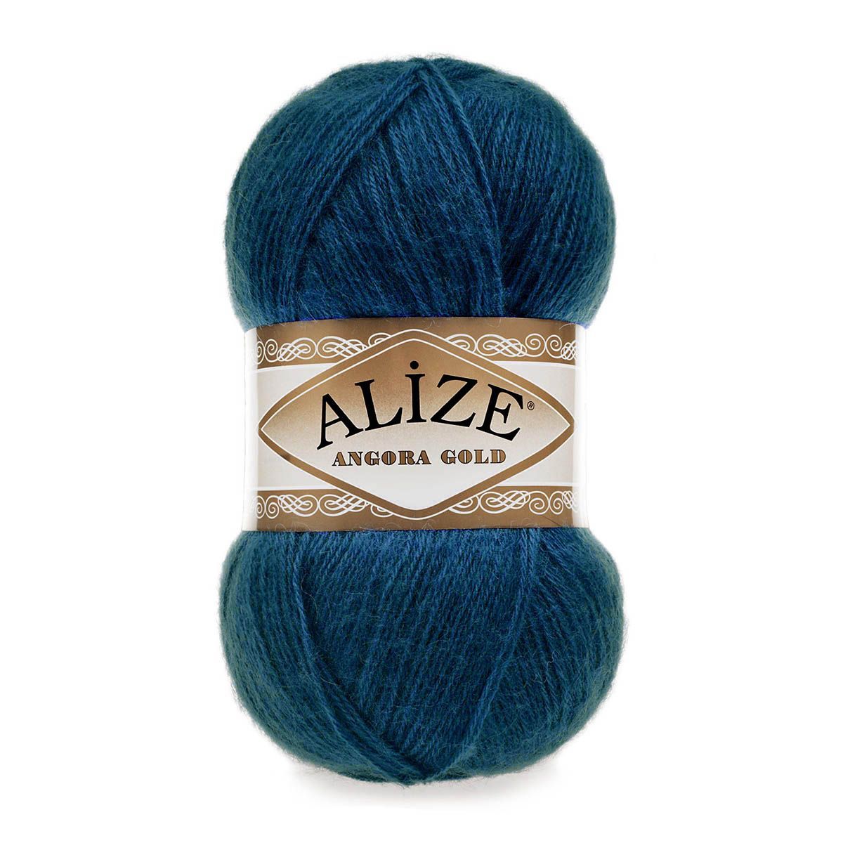 Пряжа Alize мягкая теплая для шарфов кардиганов Angora Gold 100 гр 550 м 5 мотков 17 синий - фото 6