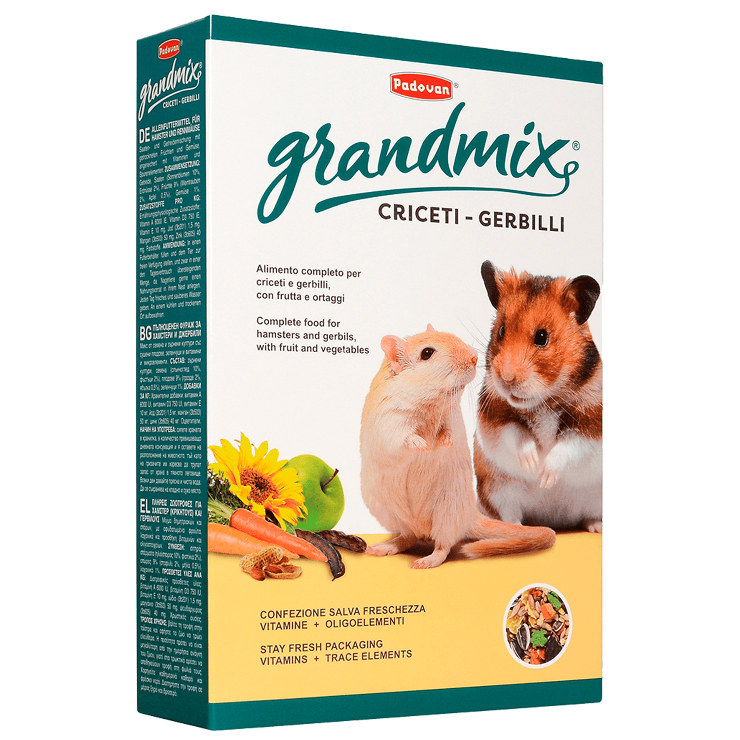 Корм для хомяков и мышей PADOVAN Grandmix комплексный основной 0.4кг - фото 1