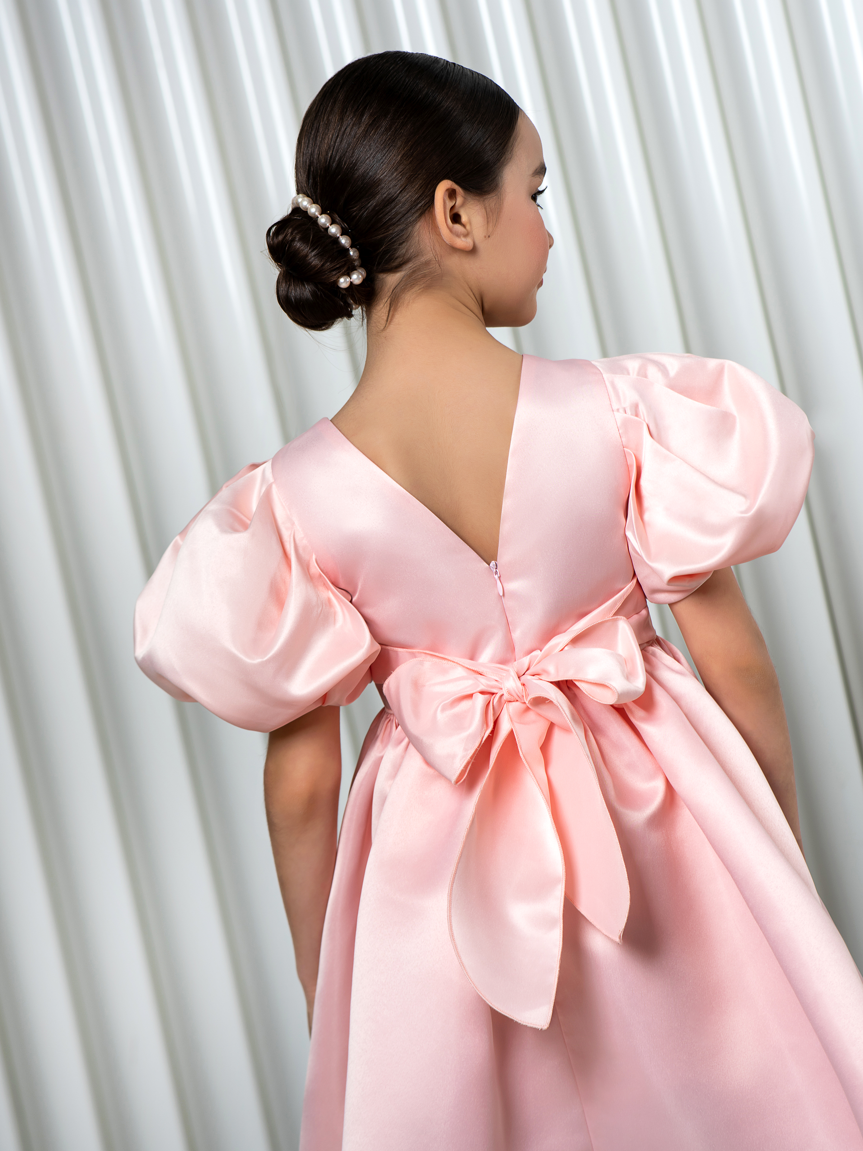 Платье LisaWeta D-143 розовый персик - фото 4