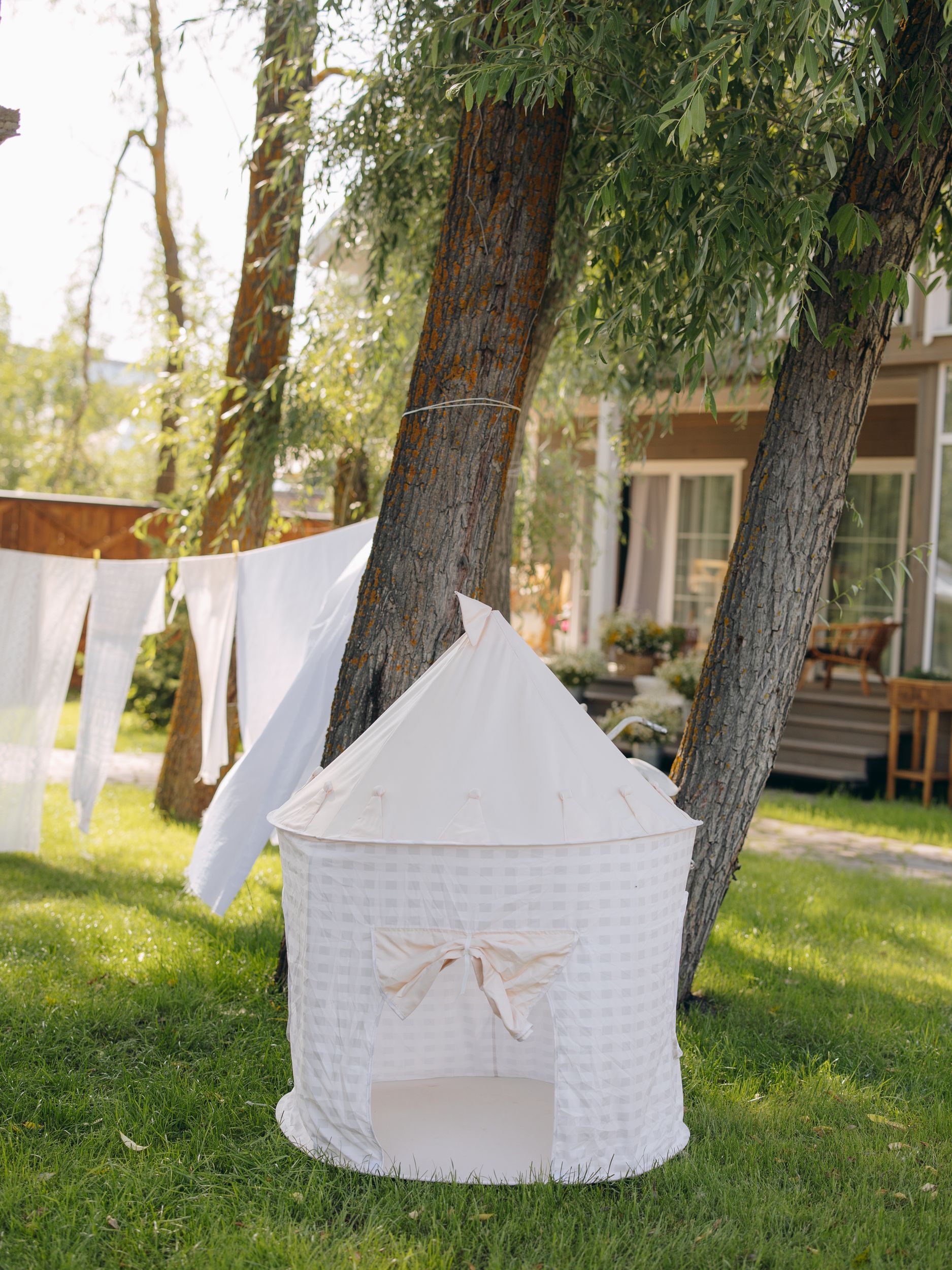 Домик Timikbaby бежевая клетка - фото 1