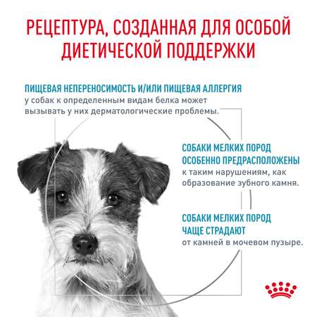 Корм для собак ROYAL CANIN Hypoallergenic HDS24 малых пород с пищевой аллергией 1кг