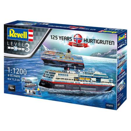 Сборная модель Revell 125 лет Hurtigruten Trollfjord Midnatsol