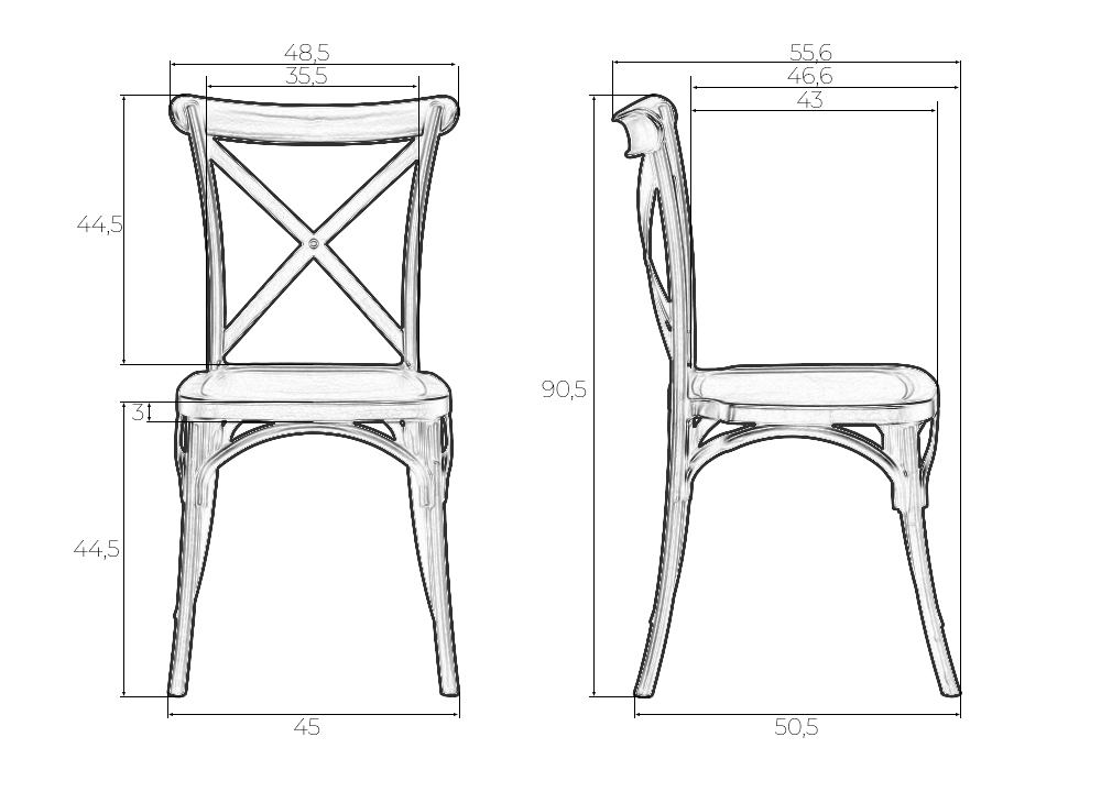 Стул DOBRIN ZILAN 2 шт. - фото 10