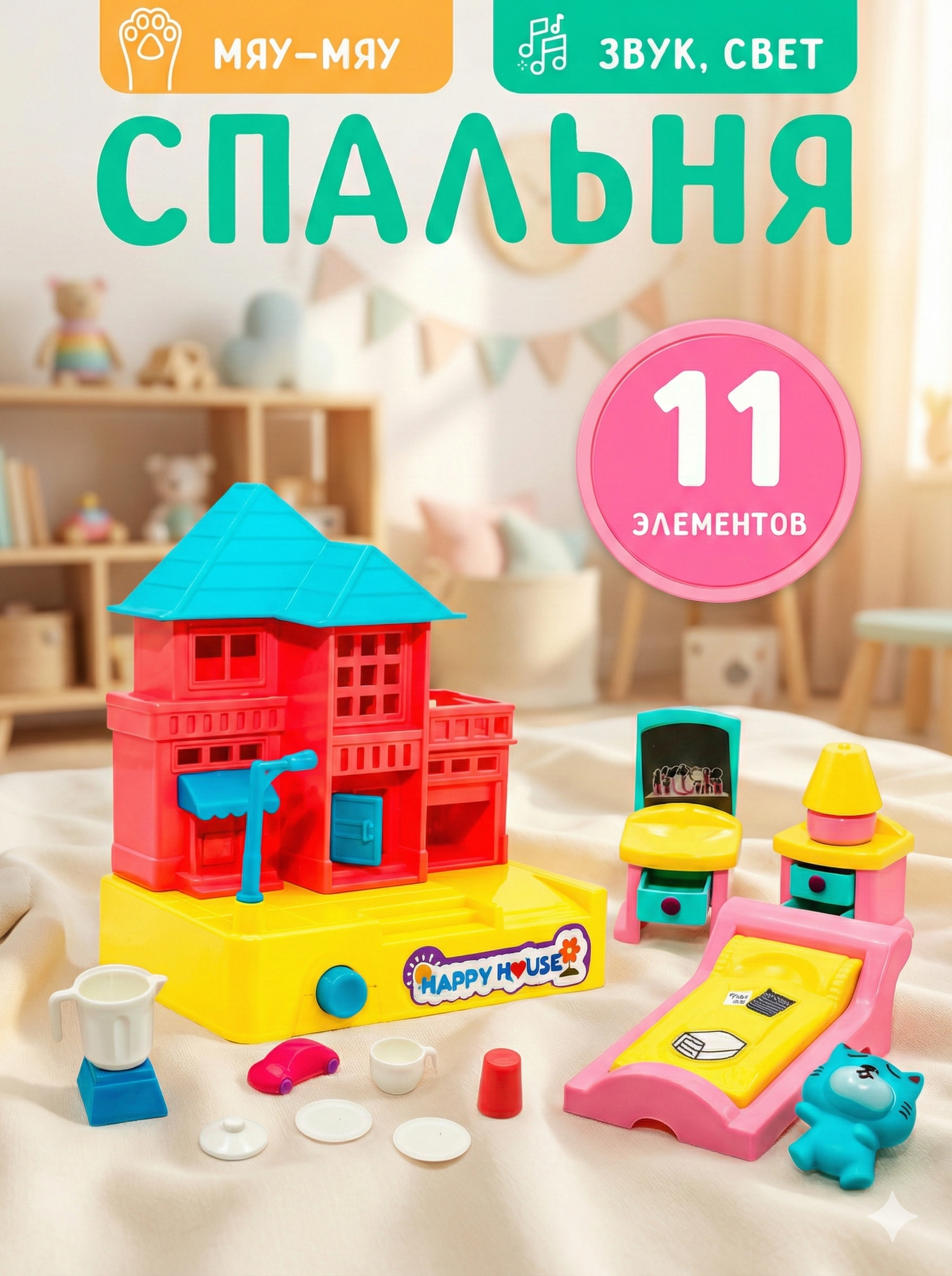 Игровой набор SHARKTOYS Домик со спальней - фото 1