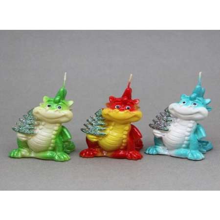 Свеча Дракон с елочкой (60х50х85 вес 47 гр)