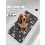 Коврик для ванны VILINA c присосками для животных 37х70 см. графит