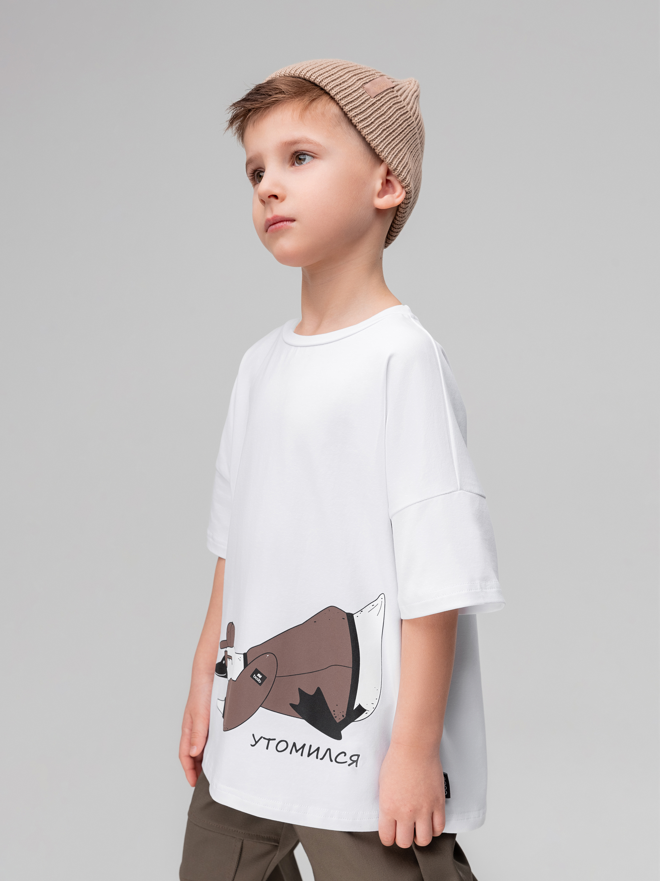 Футболка Bodo 4-435MU_белый (коричневый) - фото 4