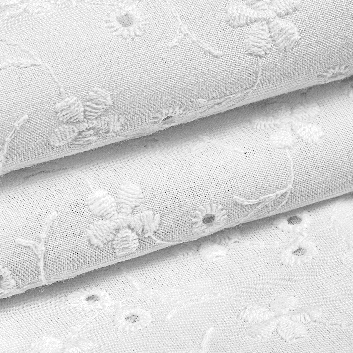 Ткань шитье на батисте TBY 1.5 х 2 м, цвет белый - фото 7