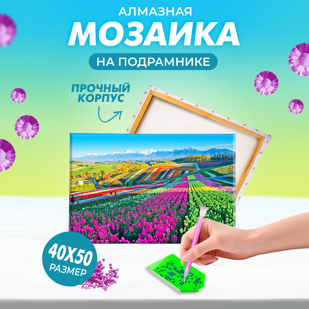 Алмазная мозаика Solmax Цветочное поле - фото 1