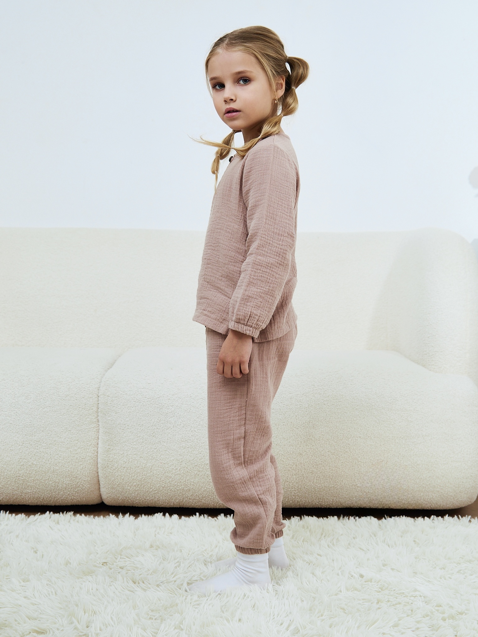 Лонгслив и брюки MOUN Костюм_муслин_бежевый - фото 11