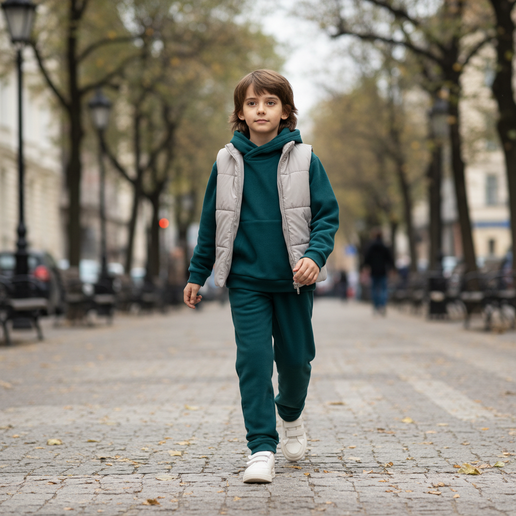 Худи и брюки Утенок 7043г(ш) изумруд - фото 2