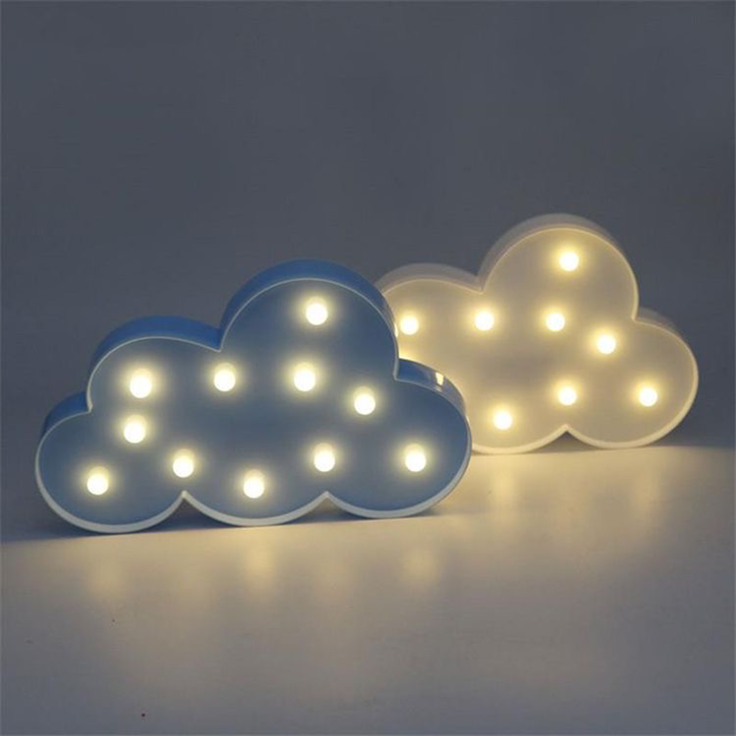 Ночник-светильник MINI-TOYS «Облачко» 11*LED лампочек голубой - фото 3