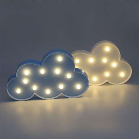 Ночник-светильник MINI-TOYS «Облачко» 11*LED лампочек голубой