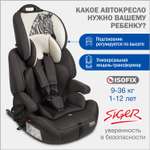 Автокресло SIGER Siger Стар Isofix Lux Isofix 1/2/3 (9-36 кг)