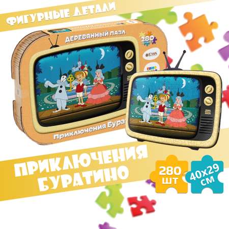 Пазл Eco Wood Art Приключения Буратино 40x29 см деревянный
