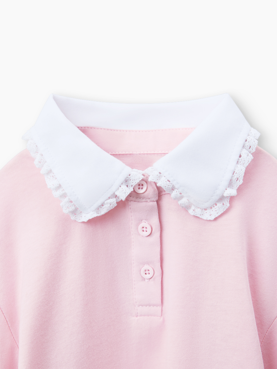 Лонгслив-поло Happy Baby 88657_pink - фото 4