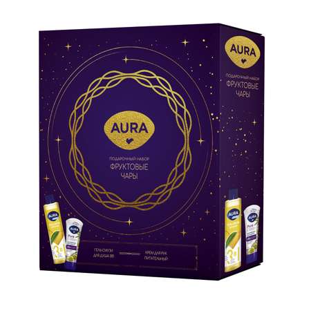 Гель AURA для душа 250мл+Крем для рук 75 мл